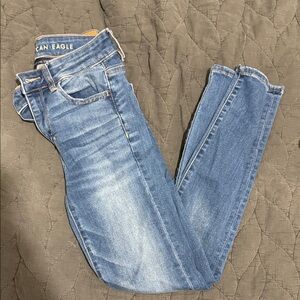 American Eagle Outfitters Women's Light Blue Skinny Jeans